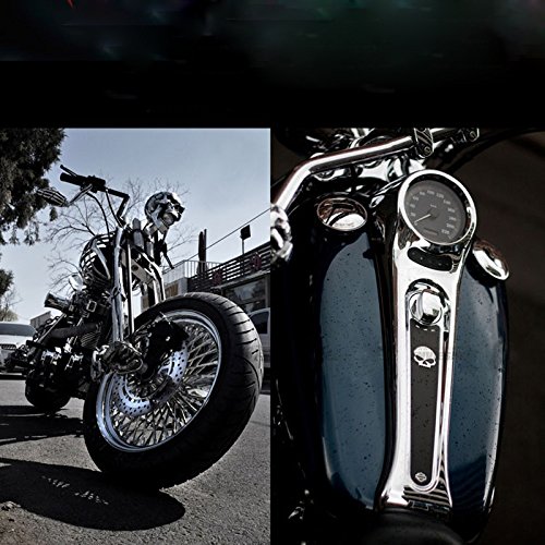 EQLEF - Adhesivo metálico para coche y moto, diseño con forma de calavera en 3D, insignia, pegatina, accesorios con estilo
