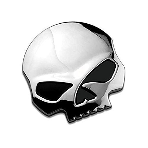 EQLEF - Adhesivo metálico para coche y moto, diseño con forma de calavera en 3D, insignia, pegatina, accesorios con estilo