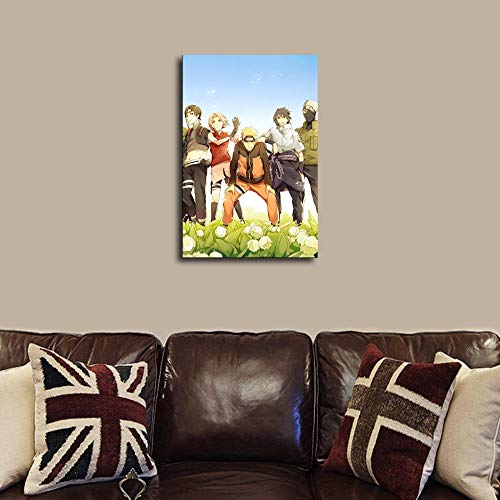 Equipo 7 Naruto Shippuden - Lienzo decorativo para pared y póster moderno para dormitorio familiar