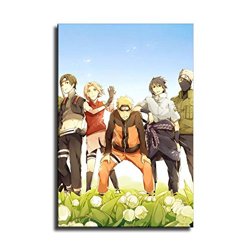 Equipo 7 Naruto Shippuden - Lienzo decorativo para pared y póster moderno para dormitorio familiar