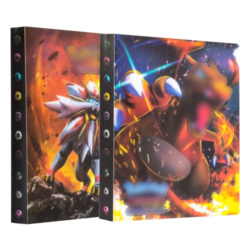 erlliyeu Juego de 2 tarjetas coleccionables, álbum de recortes, tarjetas, la mejor protección para coleccionistas de Pokémon GX EX, 60 páginas, puede contener hasta 480 tarjetas
