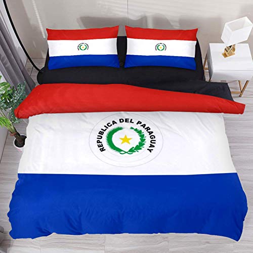 Eslifey - Juego de cama de 3 piezas, diseño de bandera de Paraguay