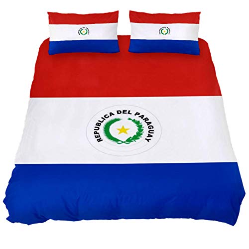 Eslifey - Juego de cama de 3 piezas, diseño de bandera de Paraguay