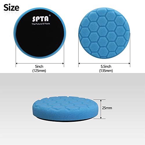 Esponja Pulir para coche, esponja pulir coche, 5Pcs 125mm Hex Logic Kit de esponja de pulido kit pulir coche Esponjas de Pulido Esponjas de Cera Para Pulidora Coche, Máquina Pulidora -AXFLPS5PLUS