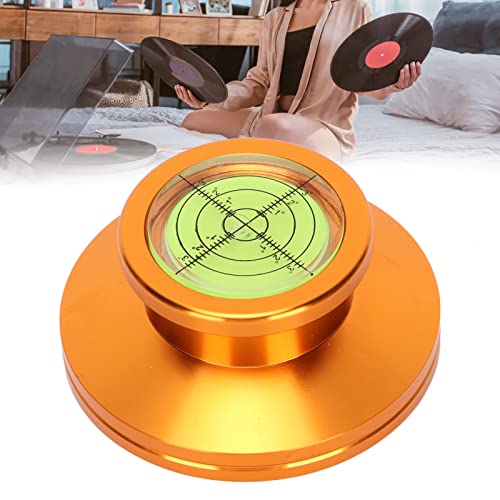 Estabilizador de la Plataforma Giratoria, Abrazadera del Tocadiscos de Vinilo, Elimina la Vibración de los Registros Deformados, Detecta Si el Tocadiscos Es Estable(Tirano de oro)