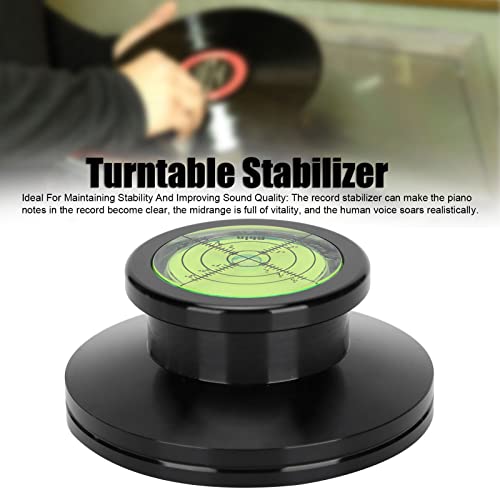 Estabilizador de Peso de Registro, Estabilizador de Disco LP de Aleación de Aluminio Estabilizador de Abrazadera de Vinilo para Plataforma Giratoria, para Reproductor de Discos LP de Disco de(negro)
