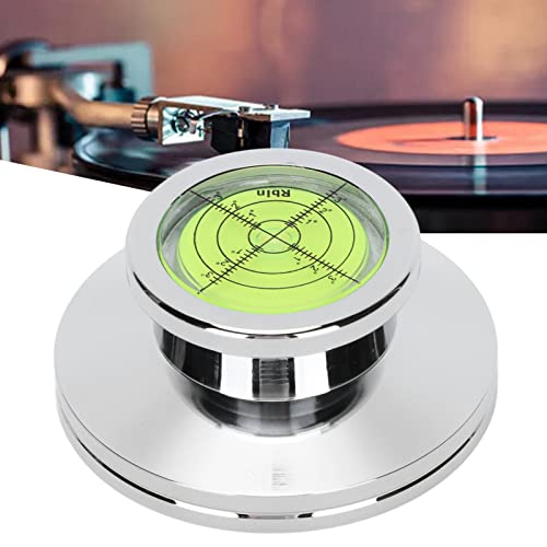 Estabilizador de Plataforma Giratoria, Multifunción, Elegante, Reproductor de Discos de Vinilo, Abrazadera, Detección de Velocidad, LP, Peso de Registro para Vibración Equilibrada(Plata)