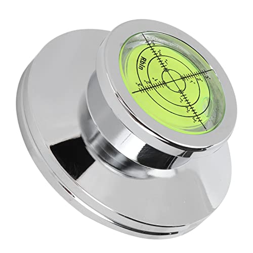 Estabilizador de Plataforma Giratoria, Multifuncional Aleación de Aluminio Firme LP Peso de Registro Elegante Reproductor de Discos de Vinilo Abrazadera para Vibración Equilibrada(Plata)