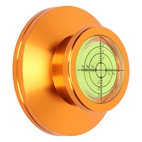 Estabilizador de Tocadiscos de Vinilo, Aleación de Aluminio Estabilizador de Plataforma Giratoria Multifunción Firme LP Peso de Registro Elegante para Vibración Equilibrada(Tirano de oro)