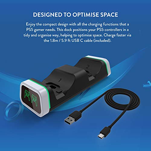 Estacion de Carga Dual mandos ps5 - Dual Sense ps5 - Cargador Mando ps5 / Accesorios ps5 - Estacion Carga ps5 - Base de Carga ps5