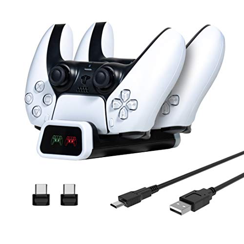 Estacion de Carga Dual mandos ps5 - Dual Sense ps5 - Cargador Mando ps5 / Accesorios ps5 - Estacion Carga ps5 - Base de Carga ps5