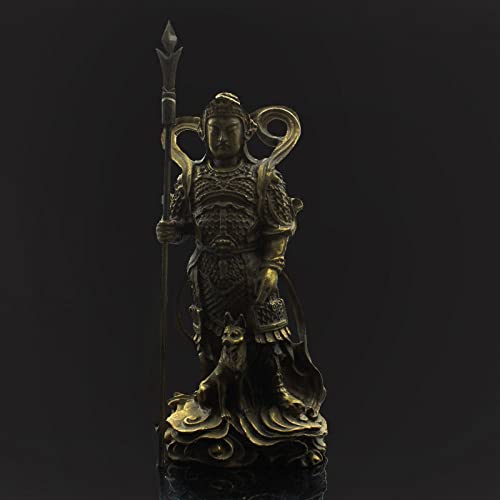 Estatuillas De Bronce De Arte De La Decoración del Jardín De La Estatua De Buda  Decoración De Bronce para El Hogar Decoración Erlang Shen Yang Jian Y Roaring Sky Dog Decoraciónadornos De Figuras De