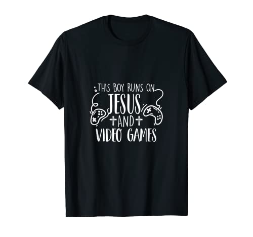 Este chico corre sobre Jesús y videojuegos - Christian - Epic Camiseta