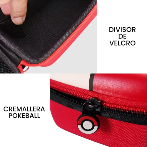Estuche Cartas Pokémon Coleccionables. Tarjetero Vmax, GX, UNO, Yu-Gi-Oh, MTG Magic, Animal Crossing, Exploding Kittens, Skip-Bo. Cartera para 400 Cartas Pokémon con Cremallera.