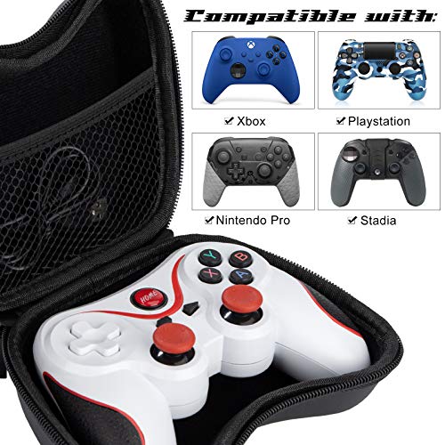 Estuche Portátil para Mando Protección Funda de Viaje para Controller EVA Duradero Bolsa de Almacenamiento para Controlador de Xbox One Switch Pro PS5 PS4 15.5*11*7 cm