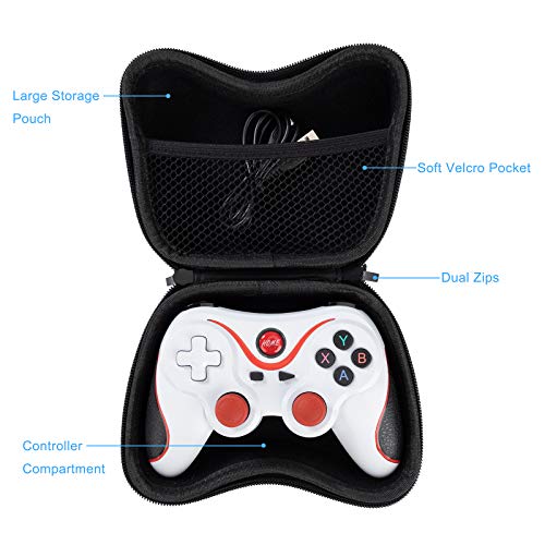 Estuche Portátil para Mando Protección Funda de Viaje para Controller EVA Duradero Bolsa de Almacenamiento para Controlador de Xbox One Switch Pro PS5 PS4 15.5*11*7 cm