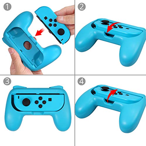 eSynic 3 en 1 Raqueta de Tenis, Volante, Empuñadura, para Switch Accesorios Joy-con para Mario Tennis Aces Juego Juego de Manijas para Controlador de Juegos para Switch Joy-con