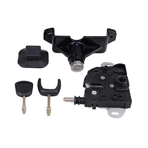 eSynic Juego completo de cerradura de capó y pestillo con 2 llaves para Ford Transit OEM: 6C1A-16D748-AB, 1476762, 4956236 para Ford Transit MK7 2006-2016