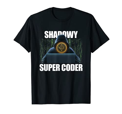 Ethereum Sombra Super Coder ETH Blockchain Criptomoneda Camiseta
