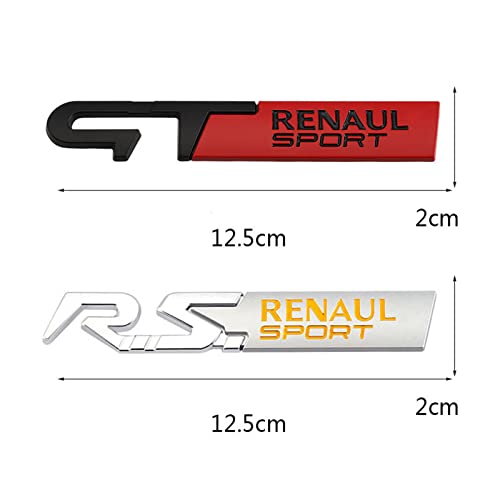 Etiqueta engomada del Coche RS GT Sport Emblem Decal, para Renault Clio Megane Scenic Laguna Logan Koleos Sandero Safrane Velsatis Arkana Talisman