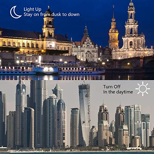 Etrogo Bombilla Crepuscular Led Sensor Luz E27 10W Equivalencia 100W Blanco Cálido 3000K Encender/Apagar Automático 806Lumens 2 Unidades [Clase de eficiencia energética A]