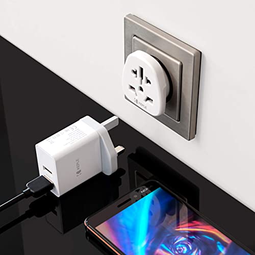 EU Europe European Adapter Plug Viaje Tipo F/C to a Spain France Italy IT Germany Portugal Denmark Greece Poland Turkey to UK USA US AUS Adaptador Universal Adaptor Enchufe Internacional 3 Pin