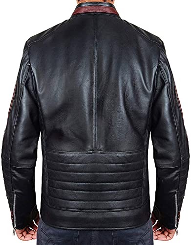 EU Fashions Traje de juego N7 Mass Effect 3 Street Fighter Commander Shepard para hombre, color negro, Negro - piel sintética., XXL