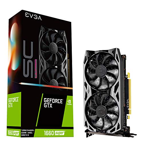 EVGA GeForce GTX 1660 SUPER SC GAMING, 06G-P4-1068-KR, 6GB GDDR6, Ventilador Doble, Backplate de Metal