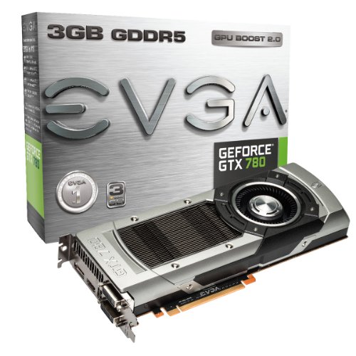 EVGA GeForce GTX 780 - Tarjeta gráfica (3 GB GDDR5, PCI Express 3.0, 863 MHz/900 MHz)
