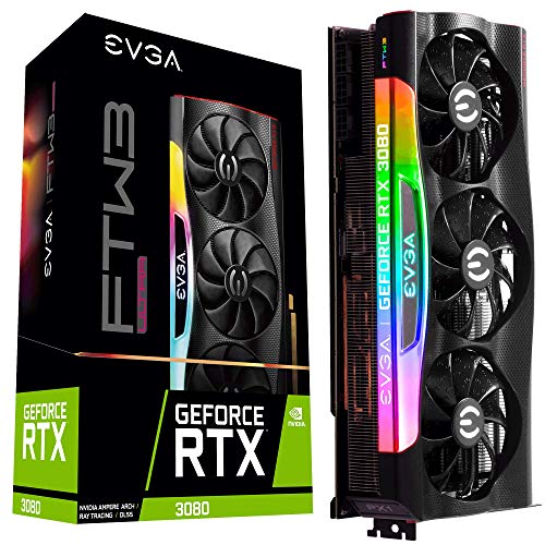 EVGA GeForce RTX 3080 FTW3 GAMING, 10G-P5-3897-KR, 10GB GDDR6X, Tecnología iCX3, ARGB LED, Backplate de Metal