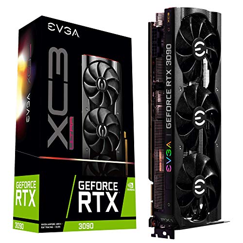 EVGA GeForce RTX 3090 XC3 GAMING, 24G-P5-3975-KR, 24GB GDDR6X, iCX3 Cooling, ARGB LED, Backplate de Metal