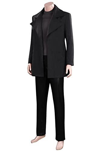 Evil 8 Chris Redfield Village Juego de rol Negro Conjunto de Halloween Carnaval Traje Uniforme Traje Cosplay Traje Hombres L