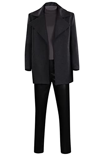 Evil 8 Chris Redfield Village Juego de rol Negro Conjunto de Halloween Carnaval Traje Uniforme Traje Cosplay Traje Hombres L