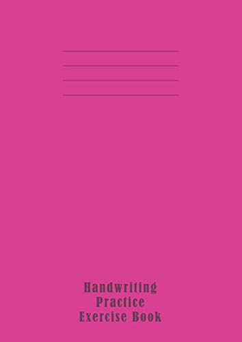 Exercise Book A4 Handwriting Practice 4 Lines: 100 Blank Writing Pages - Dotted Midline Handwriting Practice Paper Book (KS1-KS2) - For Children and Kids Learning to Write Letters - Pink Cover