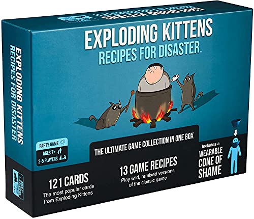 Exploding Kittens LLC Recipes for Disaster - Juegos de Fiestas Familiares - Juegos de Cartas para Adultos, Adolescentes y niños, Azul, EKG-RFD-1