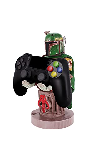 Exquisite Gaming - Cable Guy Boba Fett, Star Wars, Soporte de sujeción y carga para mando de consola y/o smartphone de tu personaje favorito con licencia de Disney, Producto con licencia oficial