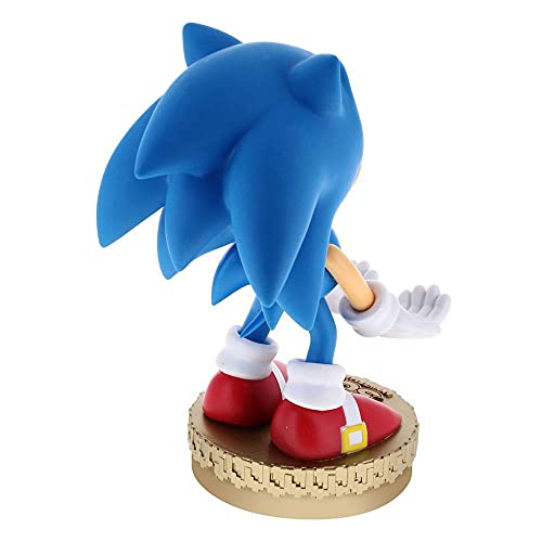 Exquisite Gaming - Cable Guy Sonic The Hedgehog edición 30 aniversario de Sega, Soporte de sujeción o Carga para Mando de Consola o Smartphone. Producto con Licencia Oficial Sega