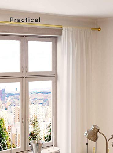 Extensible de acero inoxidable barra de colgar Polo , antideslizante , Nunca Rust , tensión Curtain Rods , tensión Hort metal de varilla con ninguna perforación requeridos , moderna ducha de oro Cor