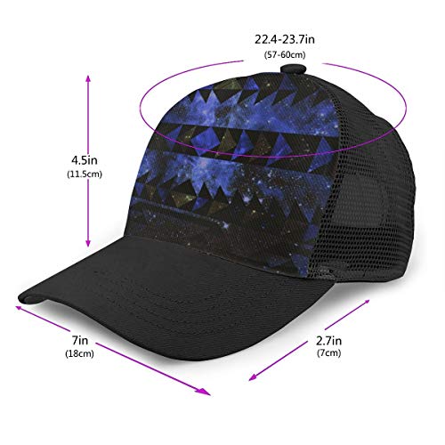 Exterior Nebula Astral Cluster Astronomía Mujeres Hombres Gorra de béisbol Ajustable Trucker Malla Plain Sombreros 6 Paneles Gorras Polo Estilo Dad Sombrero Unisex Negro