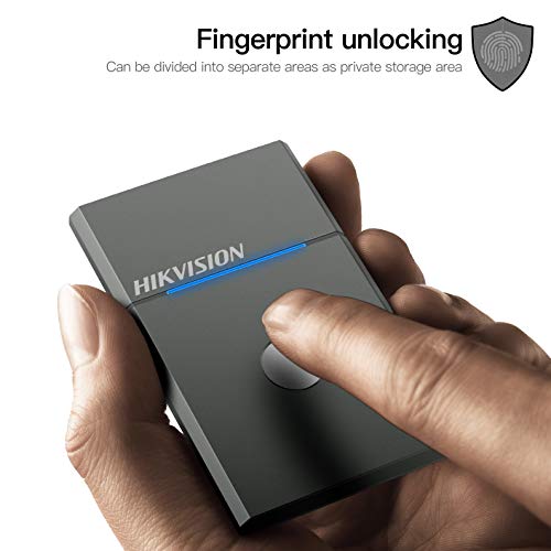 Externo Disco Duro Portátil NVMe Unidad de Estado sólido - hasta 1060MB/s, USB 3.2 Gen.2, USB-A,USB-C, Resistente al Agua y al Polvo,-HIKVISION Elite 7 táctil 1TB SSD(Gris)