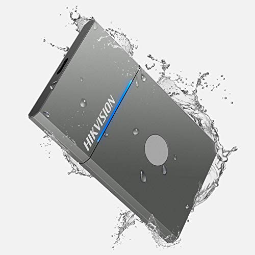 Externo Disco Duro Portátil NVMe Unidad de Estado sólido - hasta 1060MB/s, USB 3.2 Gen.2, USB-A,USB-C, Resistente al Agua y al Polvo,-HIKVISION Elite 7 táctil 1TB SSD(Gris)