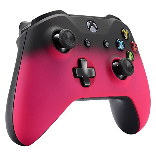 eXtremeRate Carcasa para Mando Xbox One S/X Accesorios Protectora Suave al Tacto Placa Frontal Funda Delantera Kit de reemplazo Cubierta Shell para Controlador de Xbox One S/X(Model 1708) Sombra Rosa