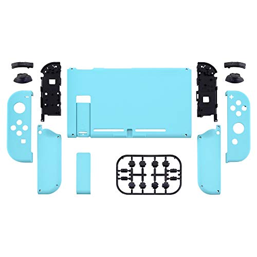 eXtremeRate Carcasa para Nintendo Switch,Funda Completa para Nintendo Switch Consola Joy-con Control Shell de Bricolaje reemplazable con Botón Completo (Azul Turquesa)