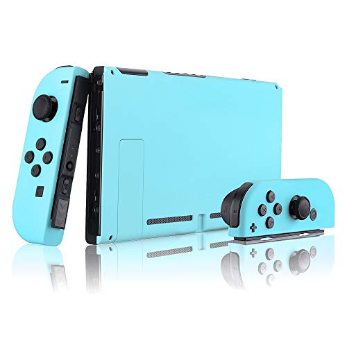 eXtremeRate Carcasa para Nintendo Switch,Funda Completa para Nintendo Switch Consola Joy-con Control Shell de Bricolaje reemplazable con Botón Completo (Azul Turquesa)