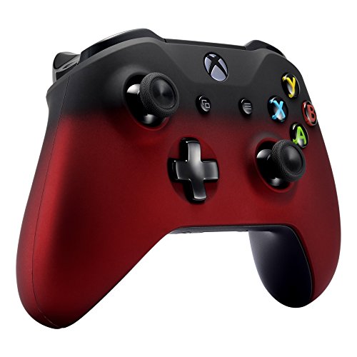 eXtremeRate Carcasa para Xbox One Funda Delantera Protectora de la Placa Frontal Cubierta Esmerilada Antideslizante para Mando del Xbox One S Xbox One X (Model 1708) Rojo Sombra