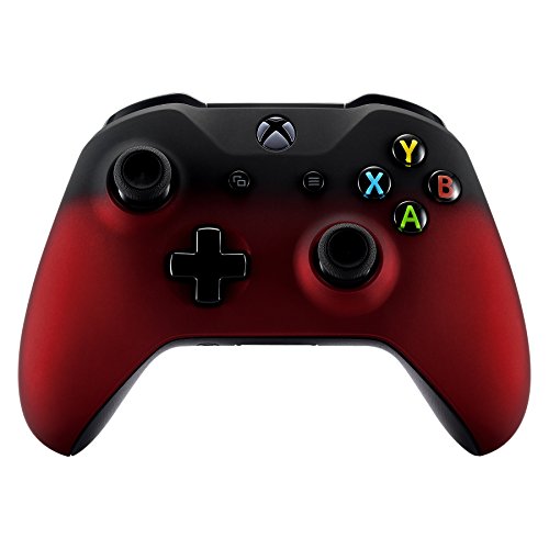 eXtremeRate Carcasa para Xbox One Funda Delantera Protectora de la Placa Frontal Cubierta Esmerilada Antideslizante para Mando del Xbox One S Xbox One X (Model 1708) Rojo Sombra