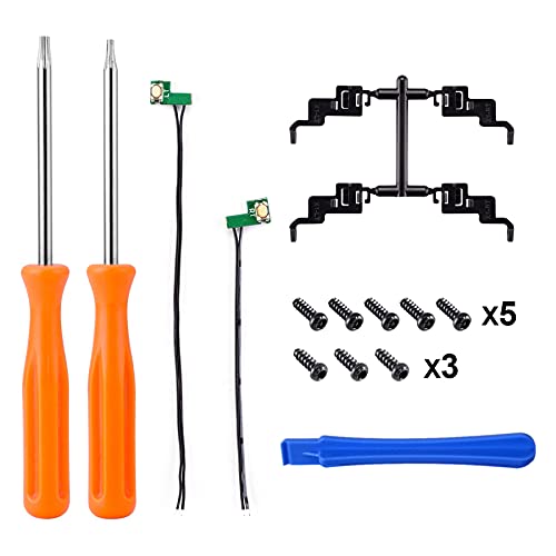 eXtremeRate Clicky Gatillos Flashshot Kit para Xbox One X/S Mando Botones de Disparador Hair Trigger Stop Cable Flexible Quickfire Gatillo para Xbox One X/S Control Modelo 1708