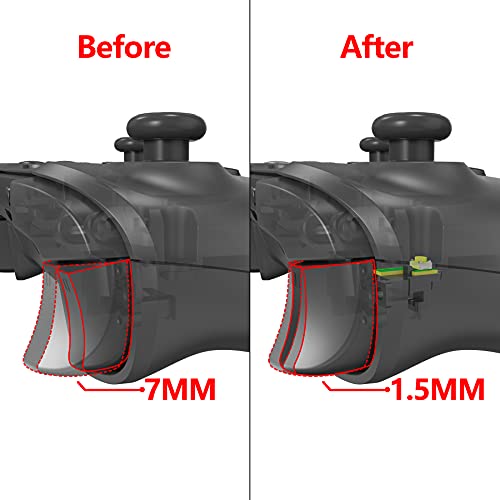 eXtremeRate Clicky Gatillos Flashshot Kit para Xbox One X/S Mando Botones de Disparador Hair Trigger Stop Cable Flexible Quickfire Gatillo para Xbox One X/S Control Modelo 1708