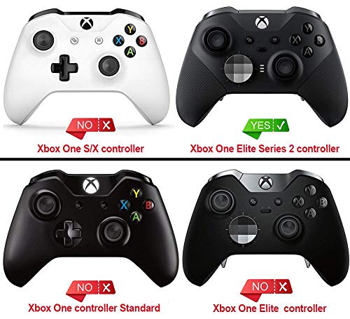 eXtremeRate Funda de Silicona para Mando Xbox One Elite Protector Antideslizante Piel de Controlador Cubierta Skin Case para Controlador Xbox One Elite Serie 2 con Tapas de Joytick(Semitransparente)