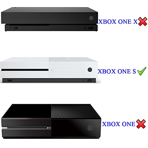 eXtremeRate Guardapolvo para Xbox one S Funda contra el polvo Cubierta Protectora Horizontal para la consola de Xbox one S Diseño de doble capa Corte preciso para puerto de cable de fácil acceso Negro